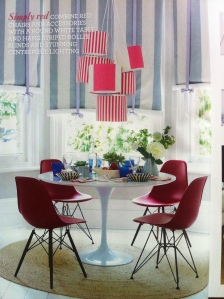 work experience magazine interior stripes lampshade